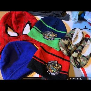 Boys Beanie Hats/Slippers
